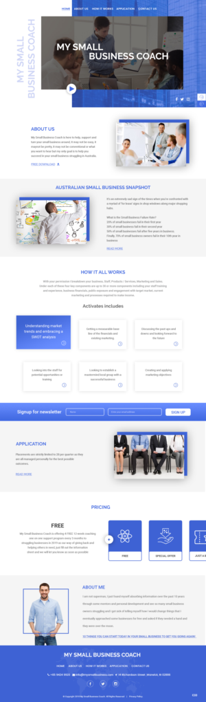 Web Design par pb pour My Small Business Coach | Design : #20640035