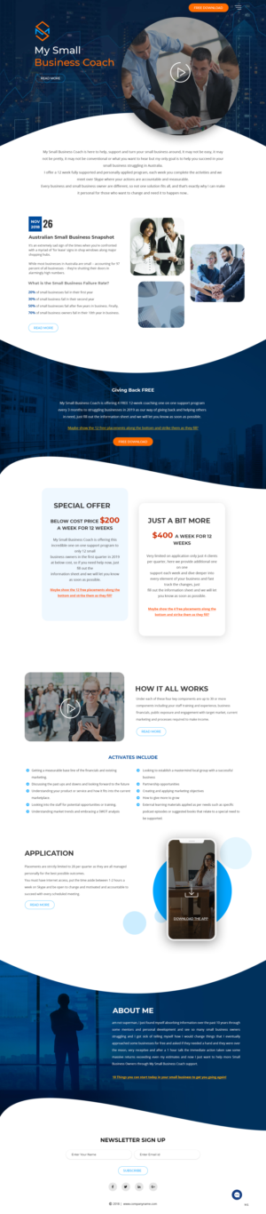Web Design par pb pour My Small Business Coach | Design : #20640036