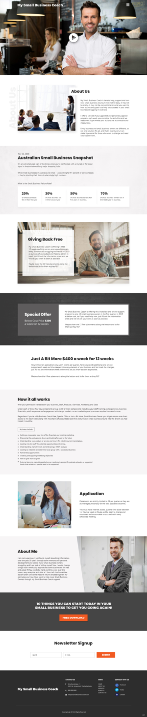 Web Design par pb pour My Small Business Coach | Design : #20640044