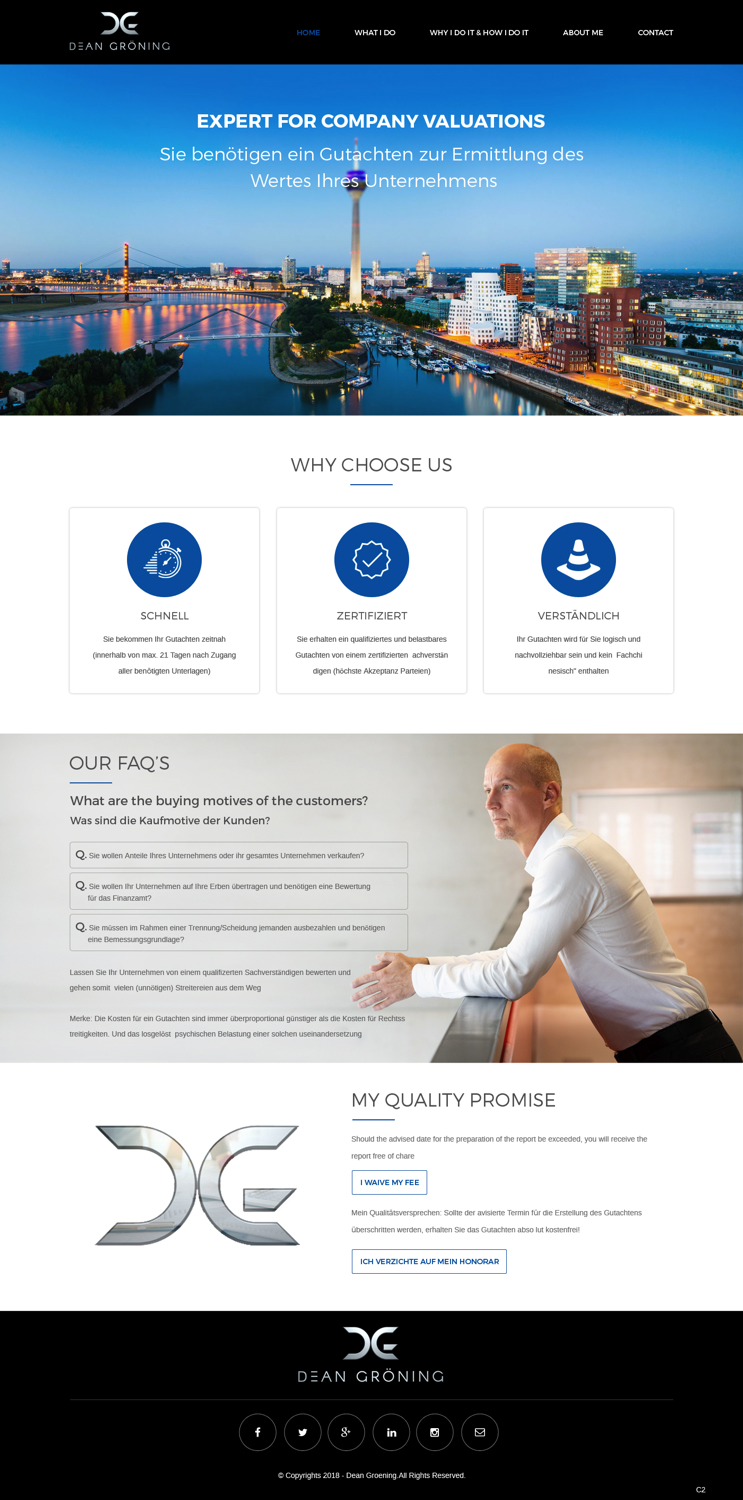 Wordpress Design by pb for Dean Gröning GmbH | Design #20634350