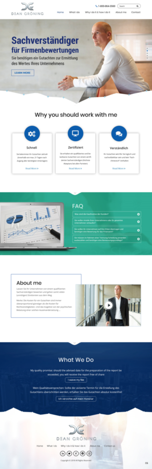 Wordpress Design by pb for Dean Gröning GmbH | Design: #20634351