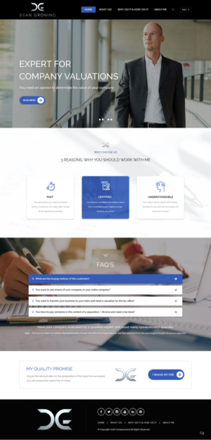 Wordpress Design by pb for Dean Gröning GmbH | Design: #20634353