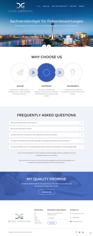 Wordpress Design by pb for Dean Gröning GmbH | Design: #20634358