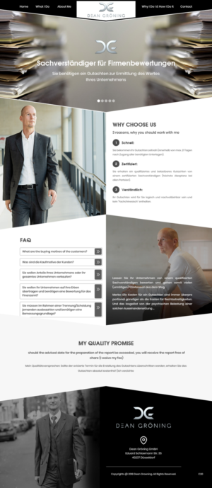 Wordpress Design by pb for Dean Gröning GmbH | Design: #20634361