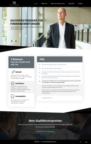 Wordpress Design by pb for Dean Gröning GmbH | Design: #20634366