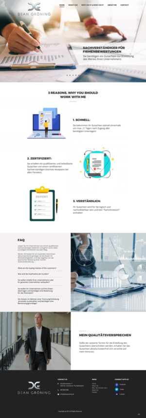 Wordpress Design by pb for Dean Gröning GmbH | Design: #20634370
