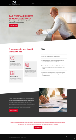 Wordpress Design by pb for Dean Gröning GmbH | Design: #20639905