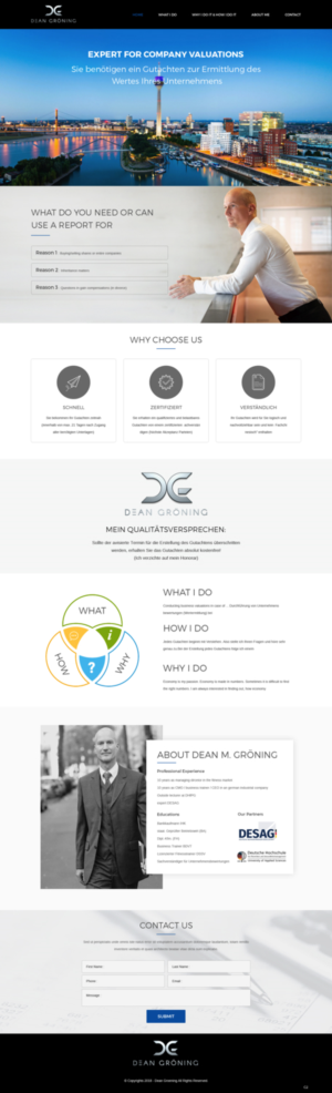 Wordpress Design by pb for Dean Gröning GmbH | Design: #20659633