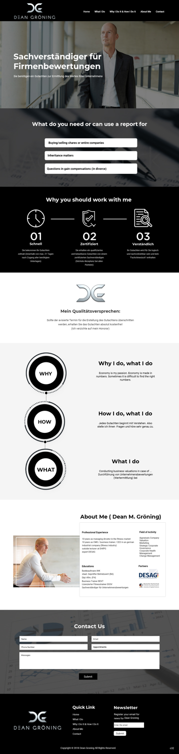 Wordpress Design by pb for Dean Gröning GmbH | Design #20659659