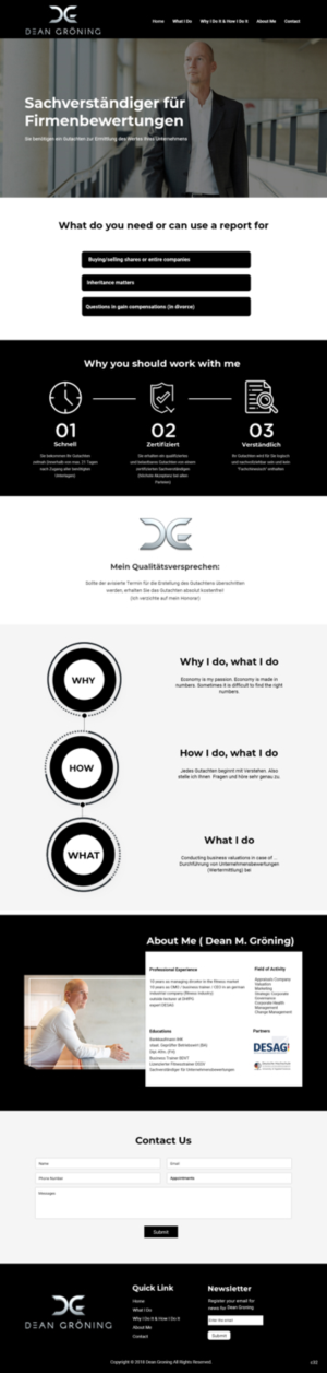 Diseño Wordpress por pb para Dean Gröning GmbH | Diseño: #20666400