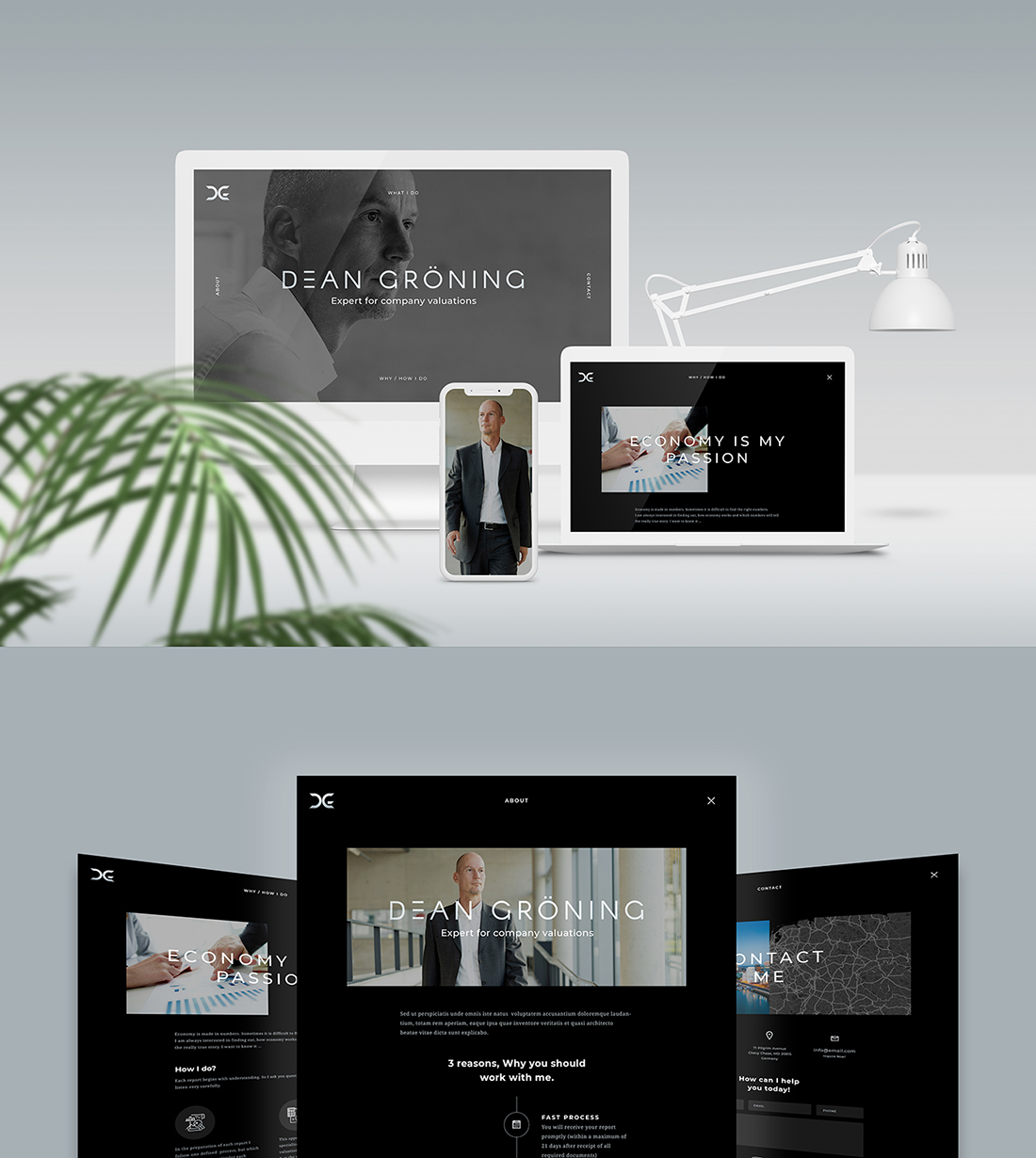 Wordpress Design by Ved Web Services for Dean Gröning GmbH | Design #20633716