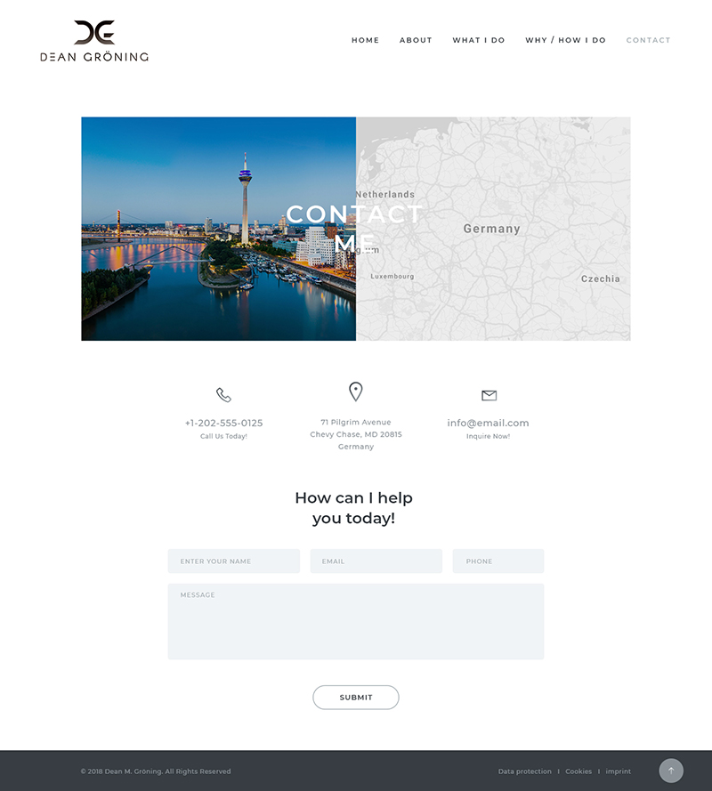 Wordpress Design by Ved Web Services for Dean Gröning GmbH | Design #20658758