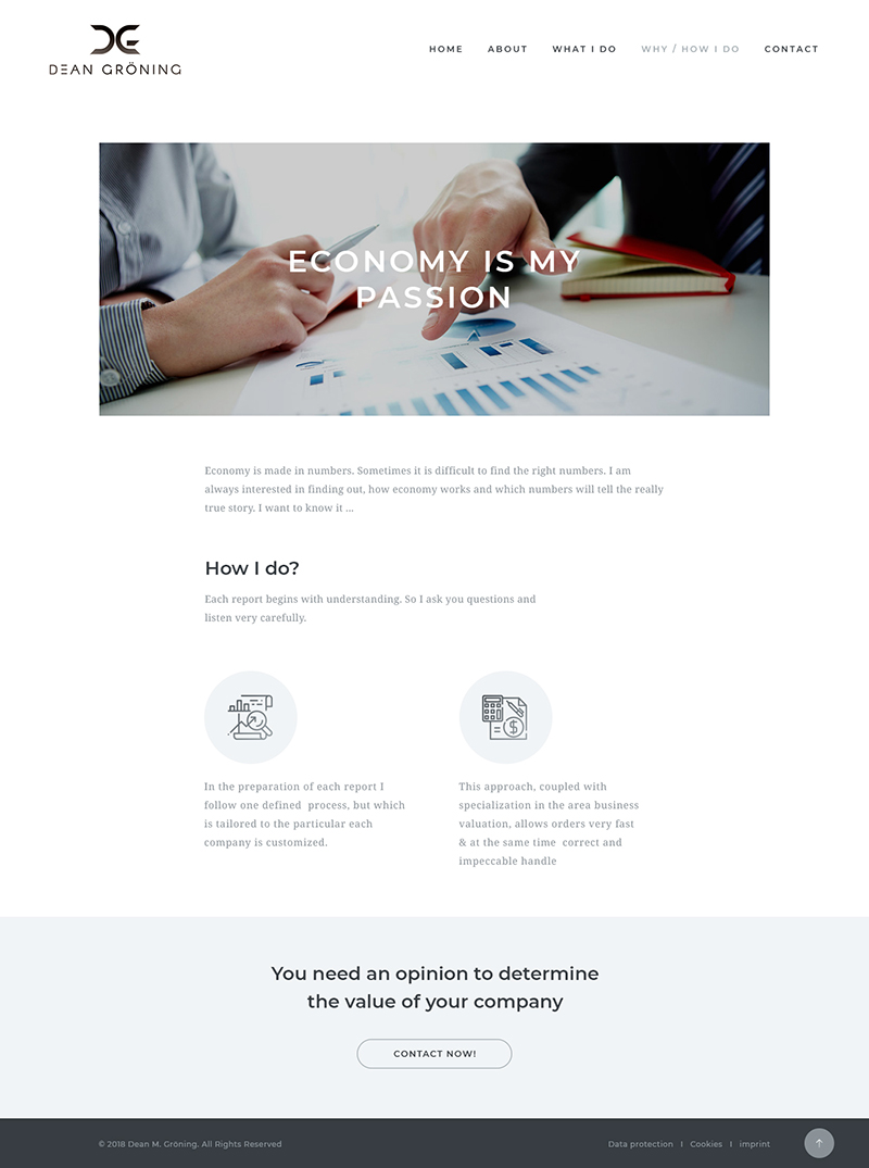 Wordpress Design by Ved Web Services for Dean Gröning GmbH | Design #20658761