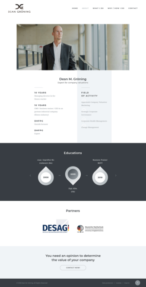 WordPress Design for both, website and landing page for an expert | WordPress-Design von Ved Web Services