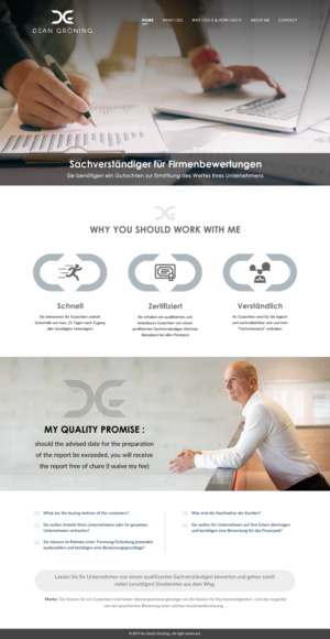 Wordpress Design by KV_16 for Dean Gröning GmbH | Design: #20649829
