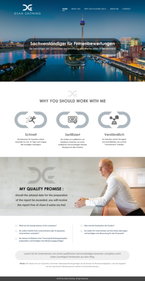 Wordpress Design by KV_16 for Dean Gröning GmbH | Design: #20649830