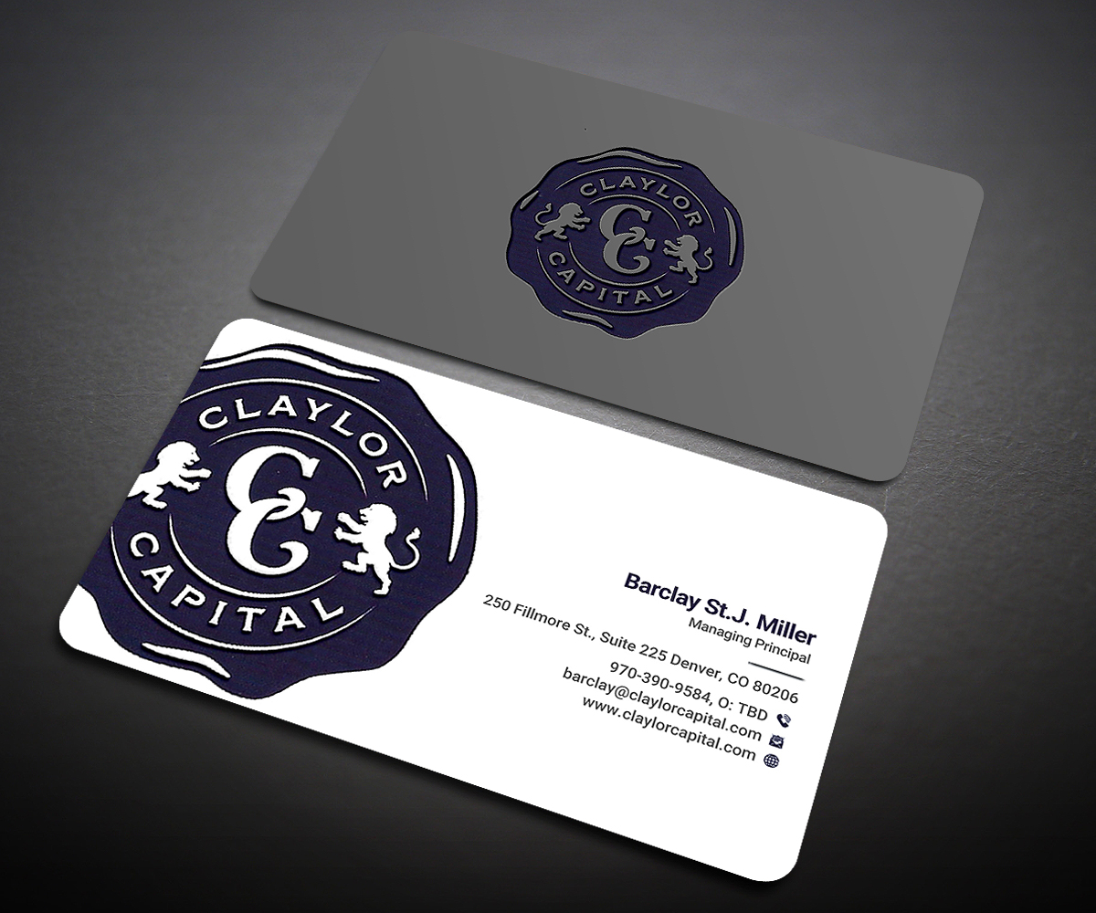 Business Card Design by Designers Hub for Claylor Capital | Design #20641945