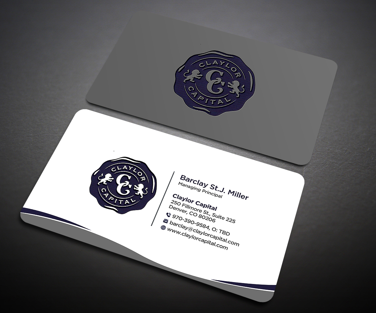 Business Card Design by Designers Hub for Claylor Capital | Design #20642354