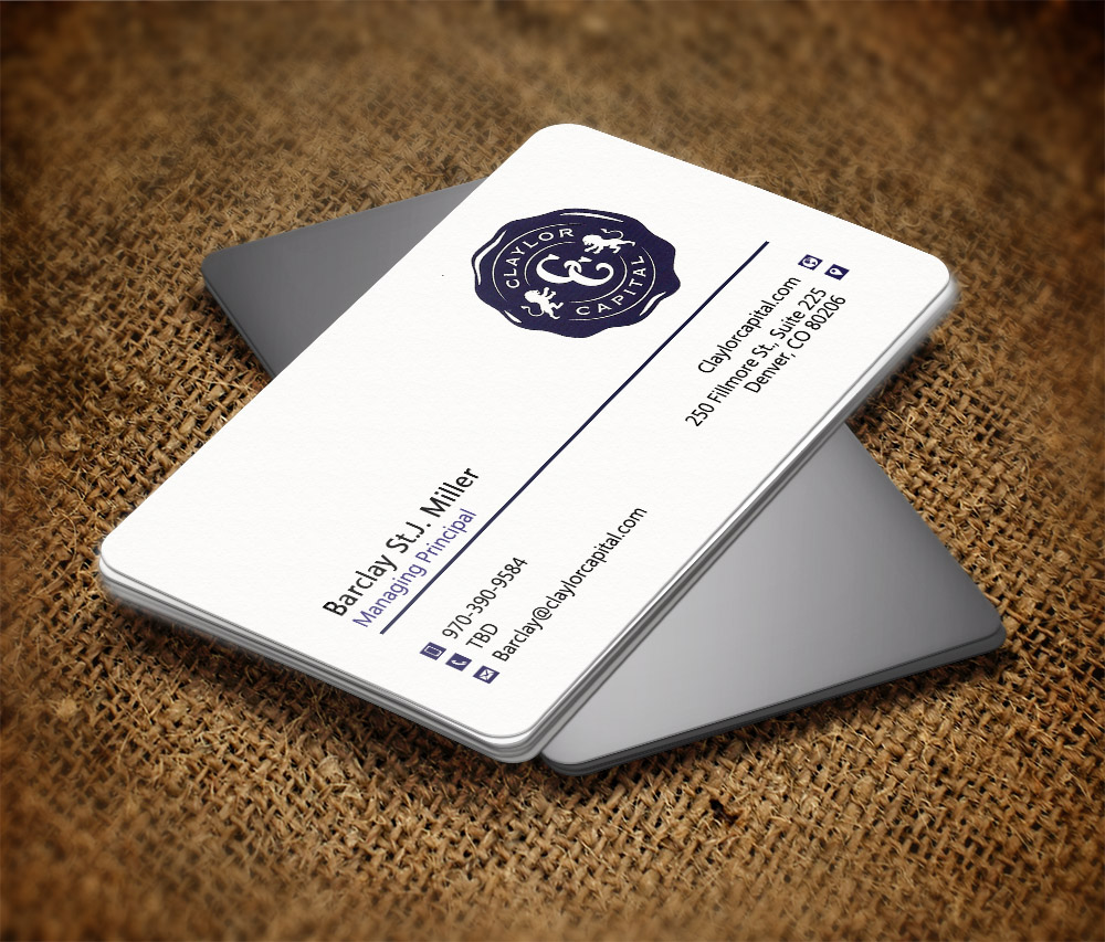 Business Card Design by Pixi Dust for Claylor Capital | Design #20634123