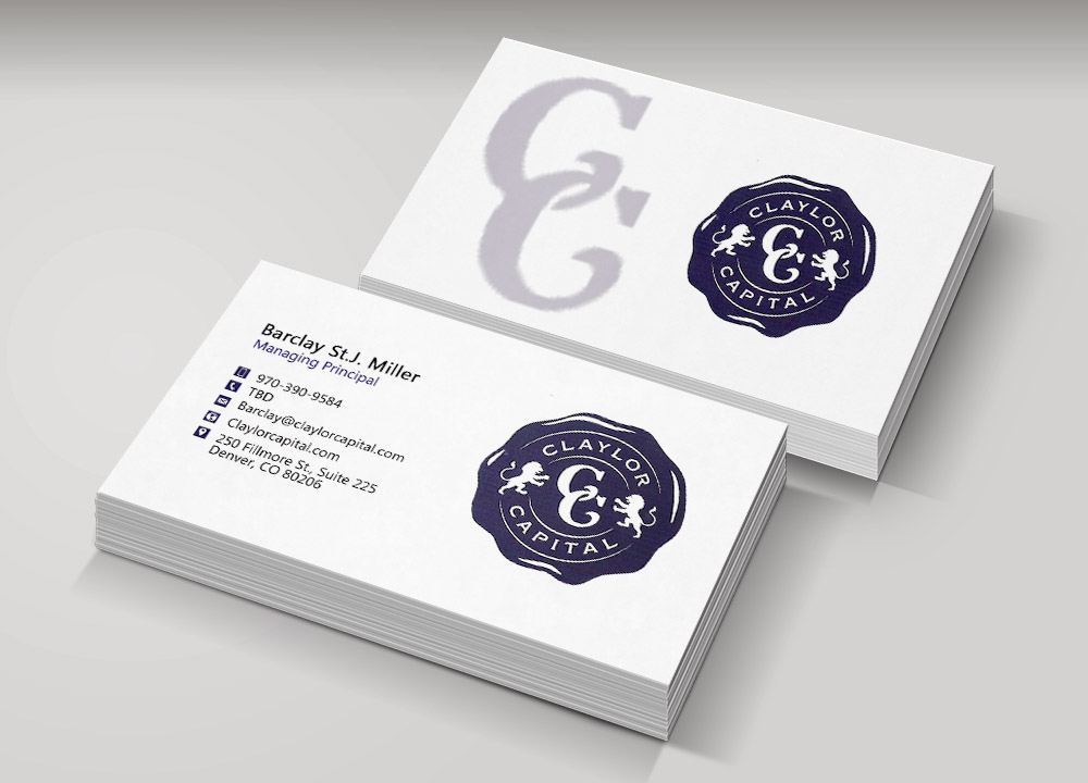 Diseño de Tarjeta de Presentación por Pixi Dust para Claylor Capital | Diseño #20634125
