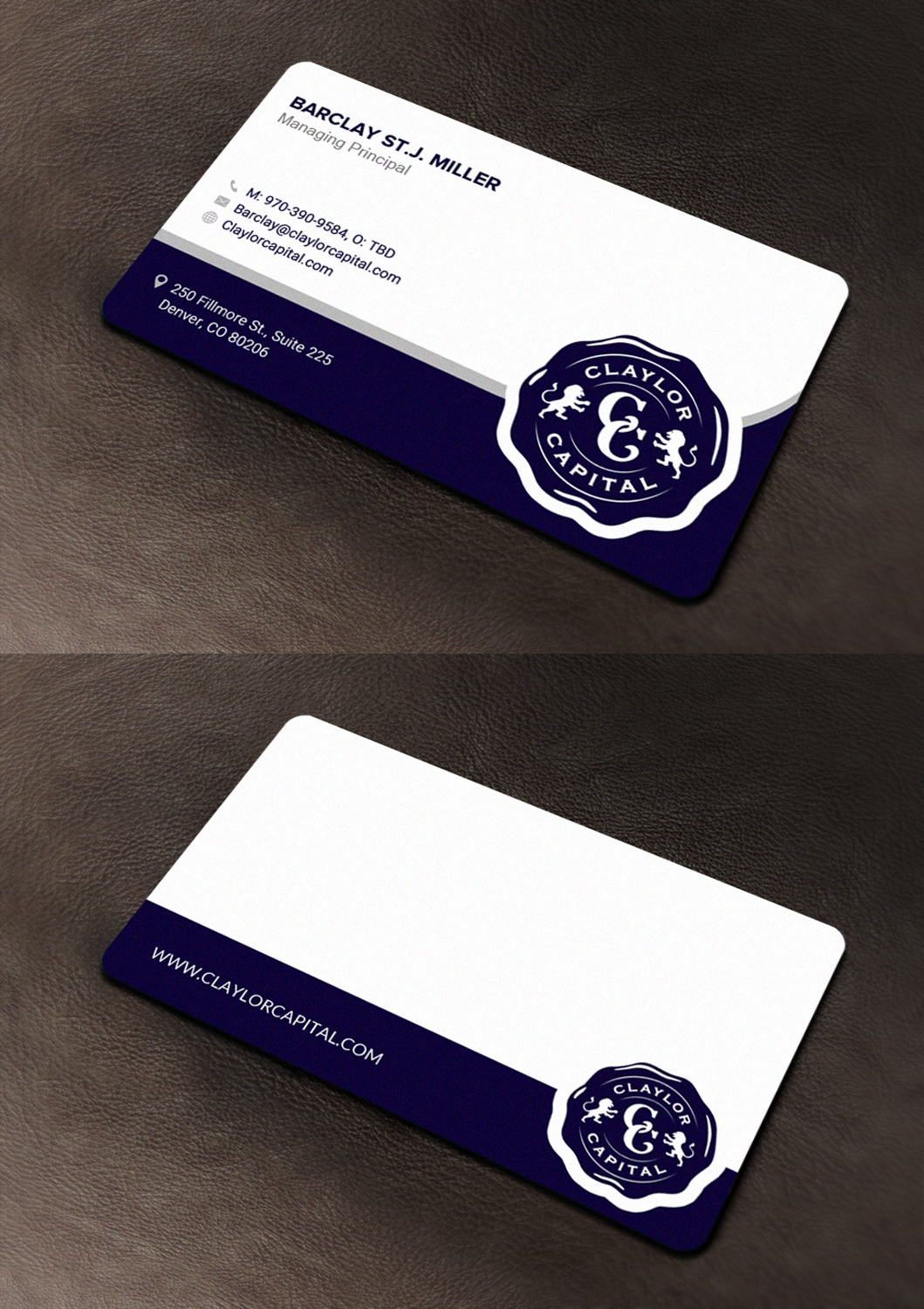 Business Card Design by Sandaruwan for Claylor Capital | Design #20639407