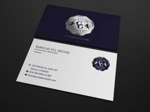 Visitenkarten-Design von Riz' für Claylor Capital | Design #20630138