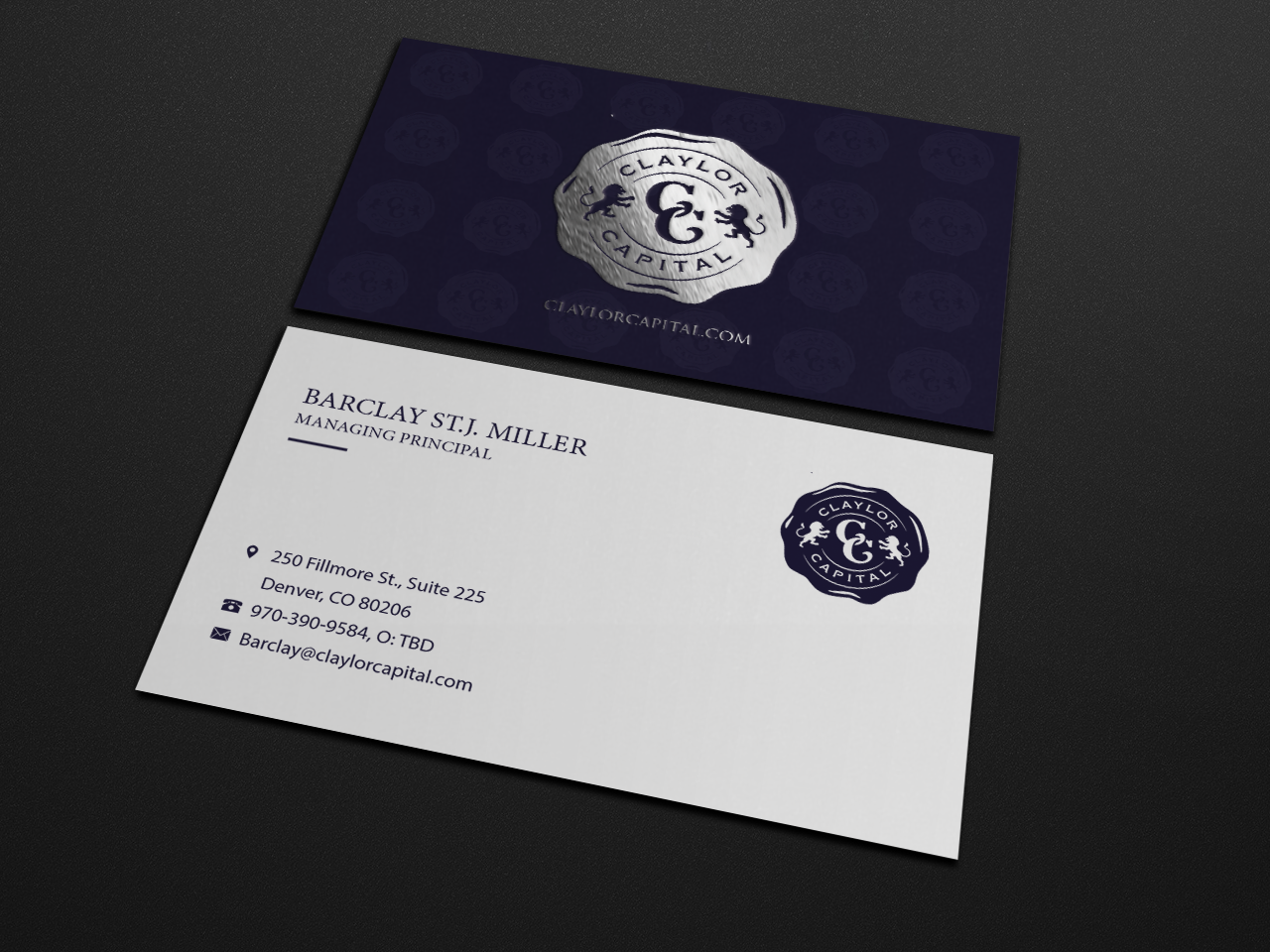 Business Card Design by Riz' for Claylor Capital | Design #20643457