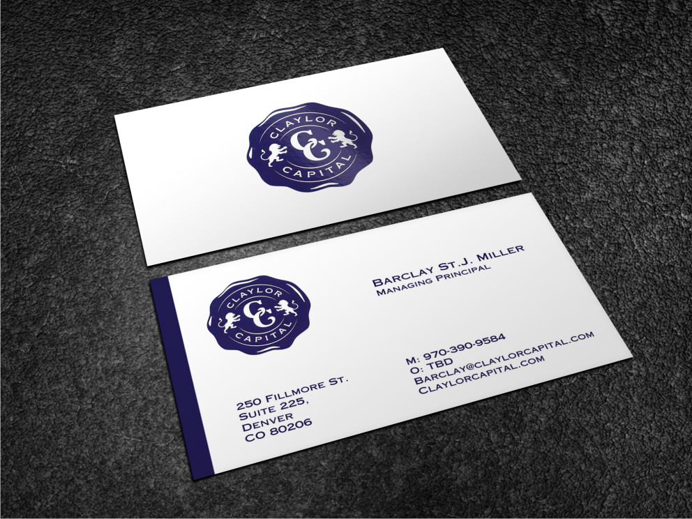 Business Card Design by Atvento Graphics for Claylor Capital | Design #20635240