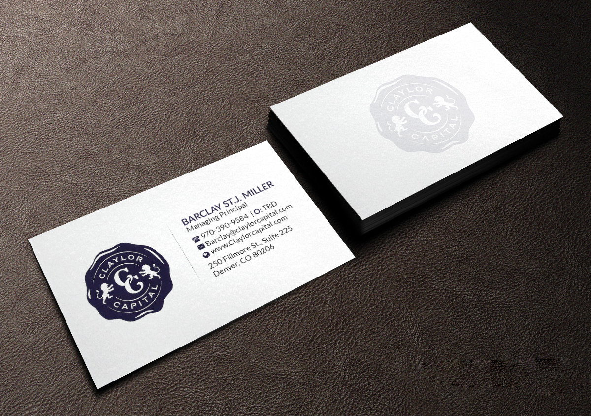 Business Card Design by Creations Box 2015 for Claylor Capital | Design #20633173