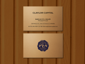 Diseño de Tarjeta de Presentación por Creations Box 2015 para Claylor Capital | Diseño: #20633174