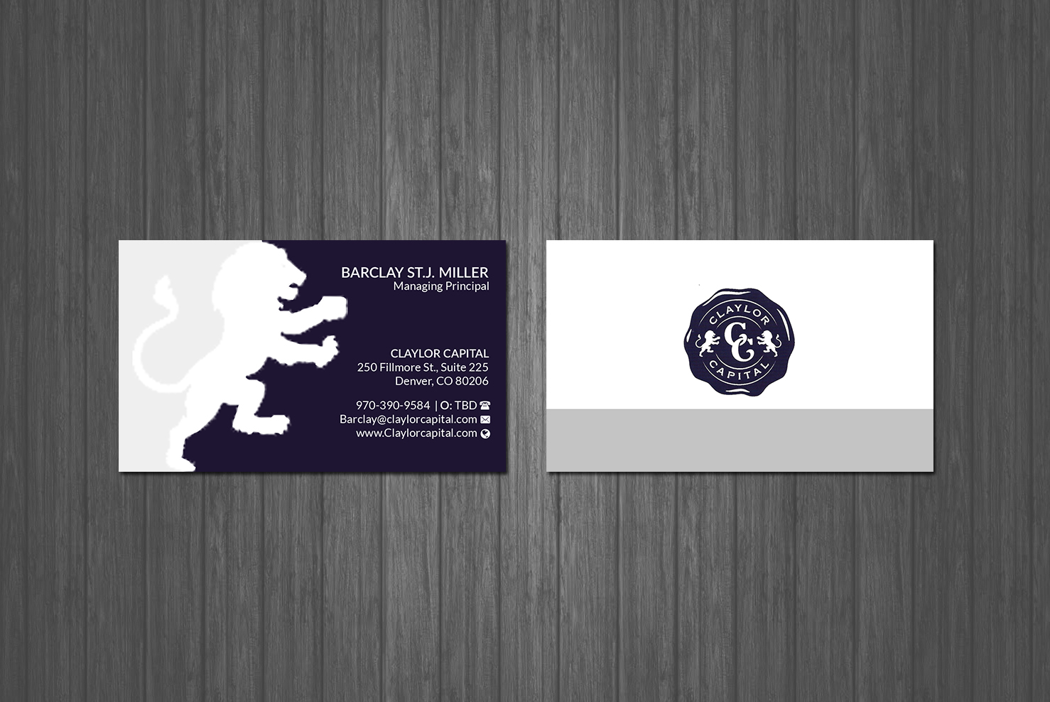 Business Card Design by Creations Box 2015 for Claylor Capital | Design #20634947