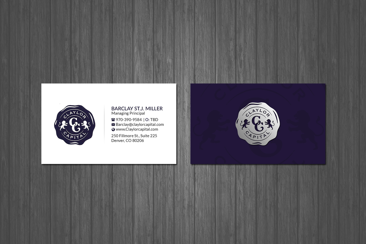 Business Card Design by Creations Box 2015 for Claylor Capital | Design #20634952