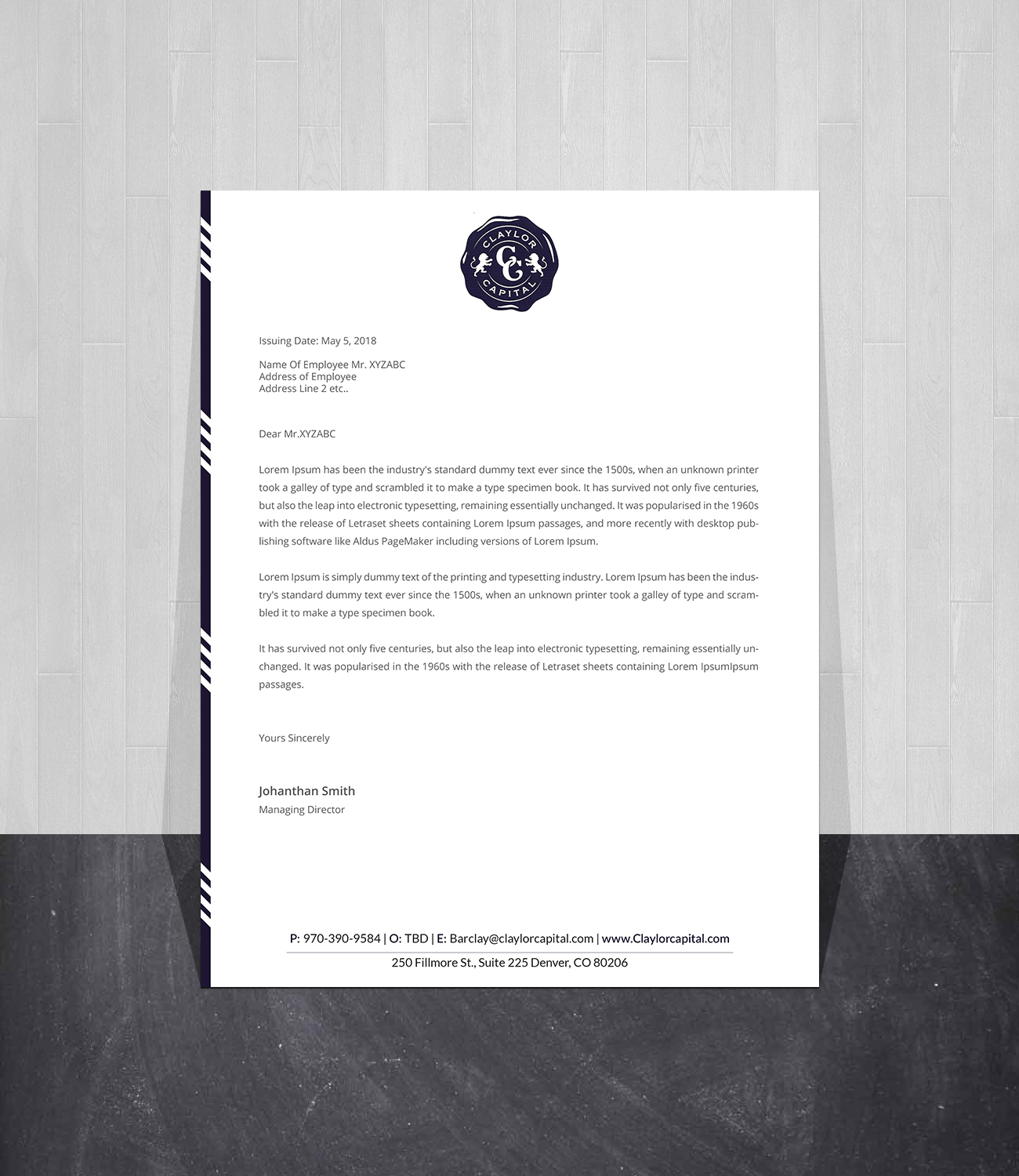 Business Card Design by Creations Box 2015 for Claylor Capital | Design #20634957