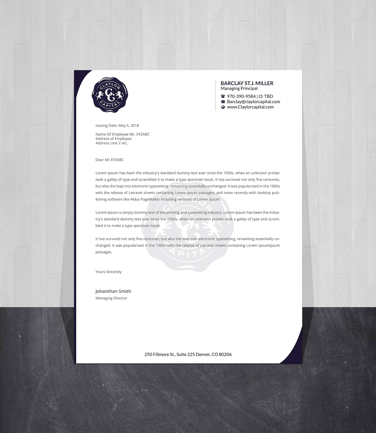 Business Card Design by Creations Box 2015 for Claylor Capital | Design #20634959