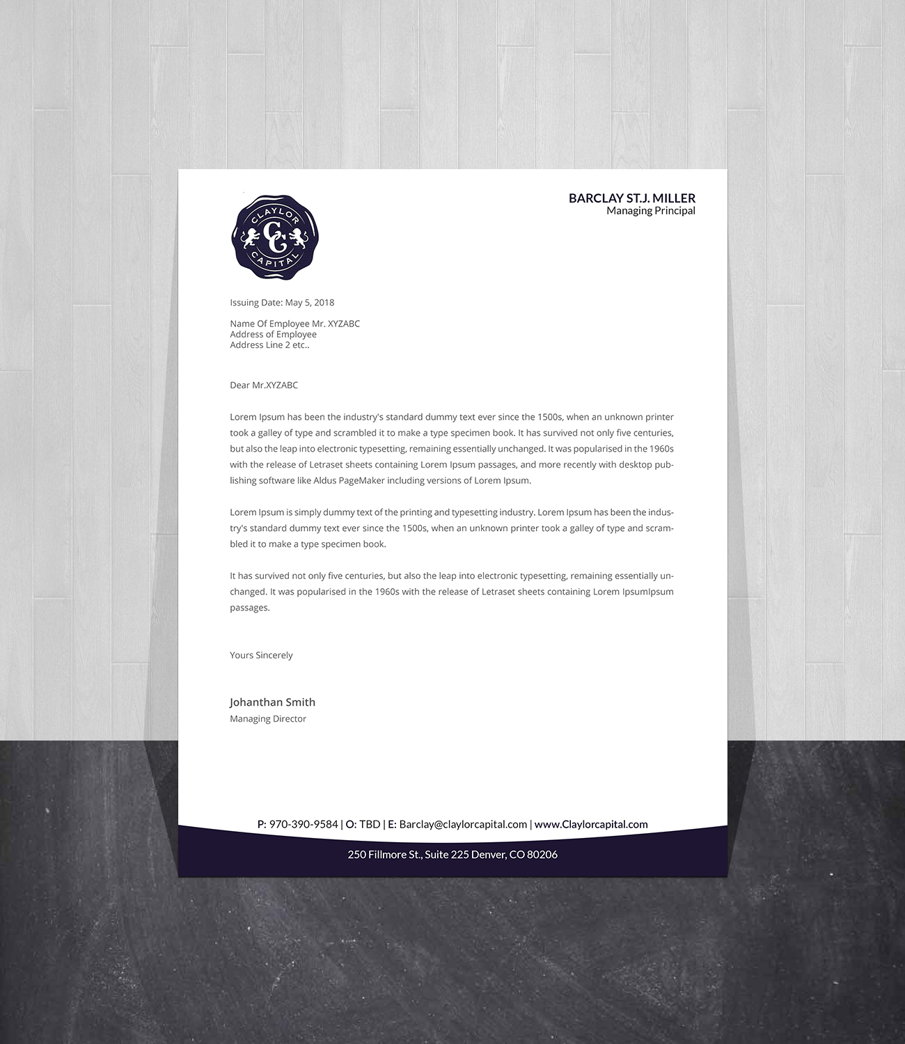 Business Card Design by Creations Box 2015 for Claylor Capital | Design #20634960