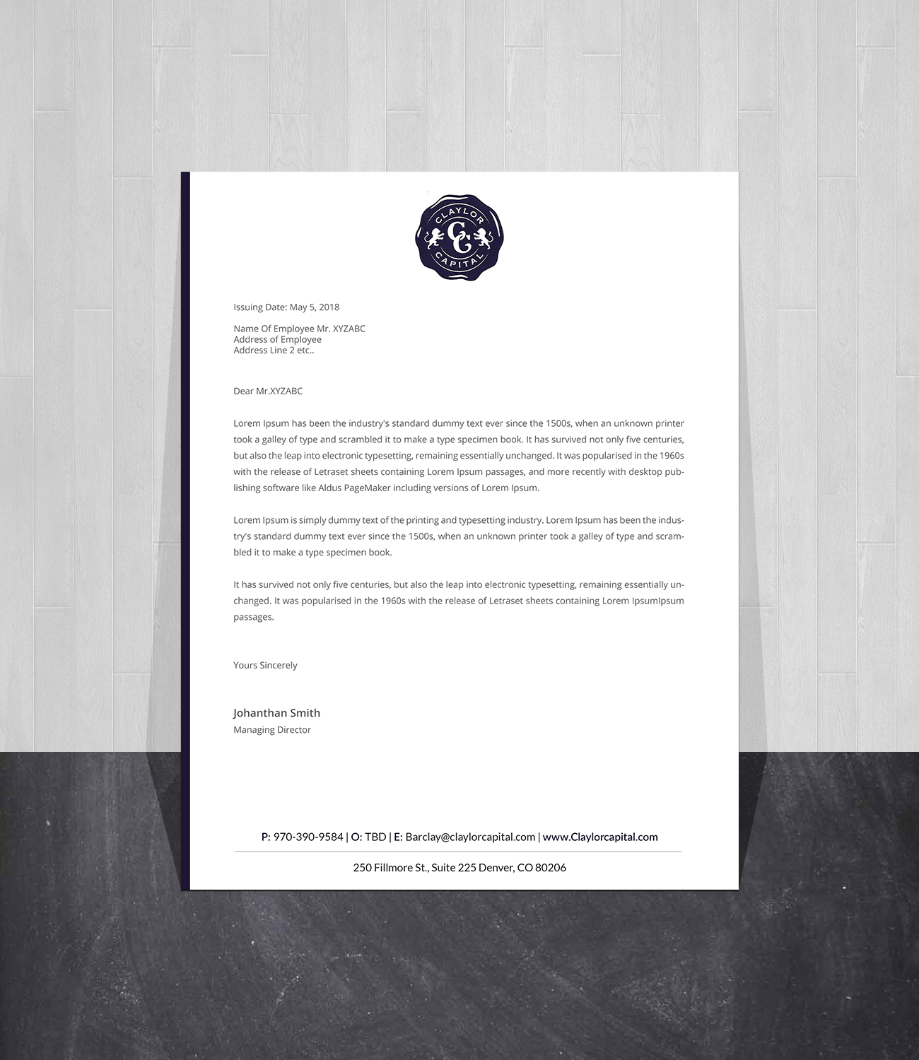 Business Card Design by Creations Box 2015 for Claylor Capital | Design #20634962