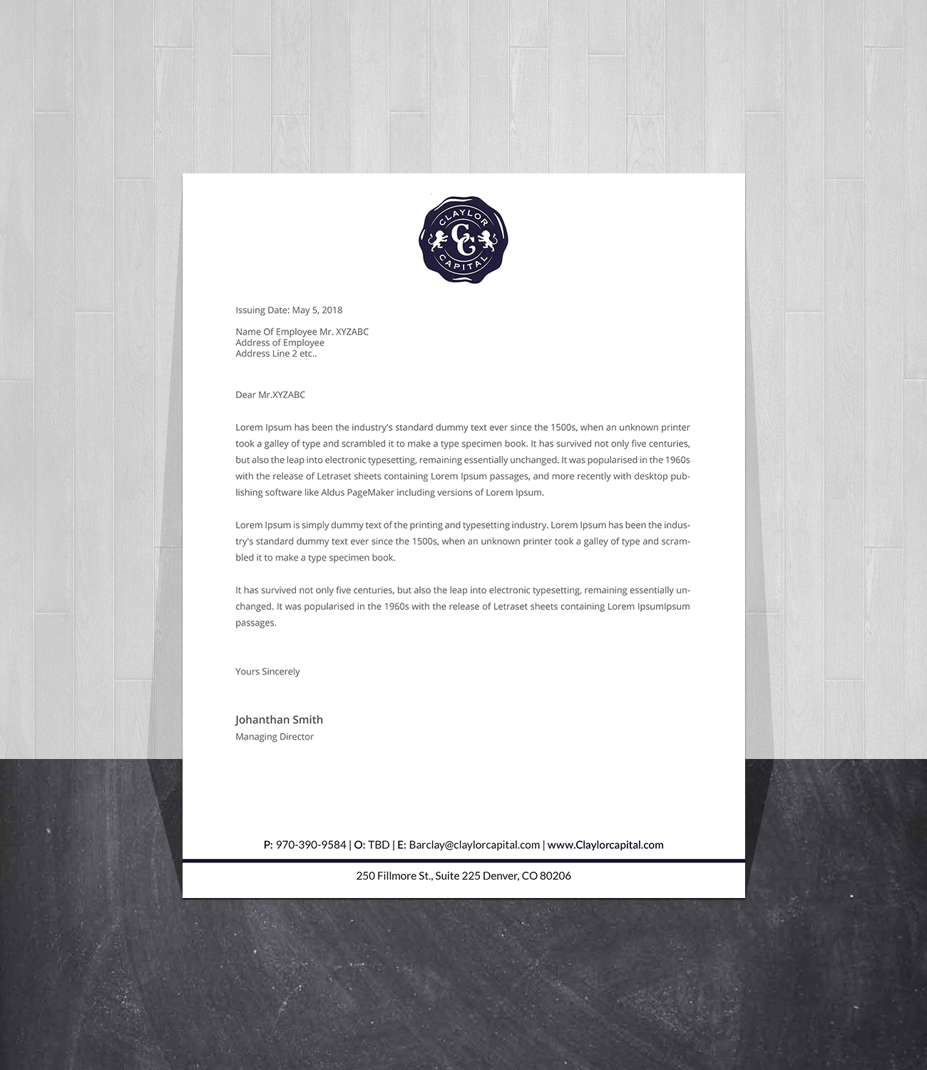 Business Card Design by Creations Box 2015 for Claylor Capital | Design #20634964