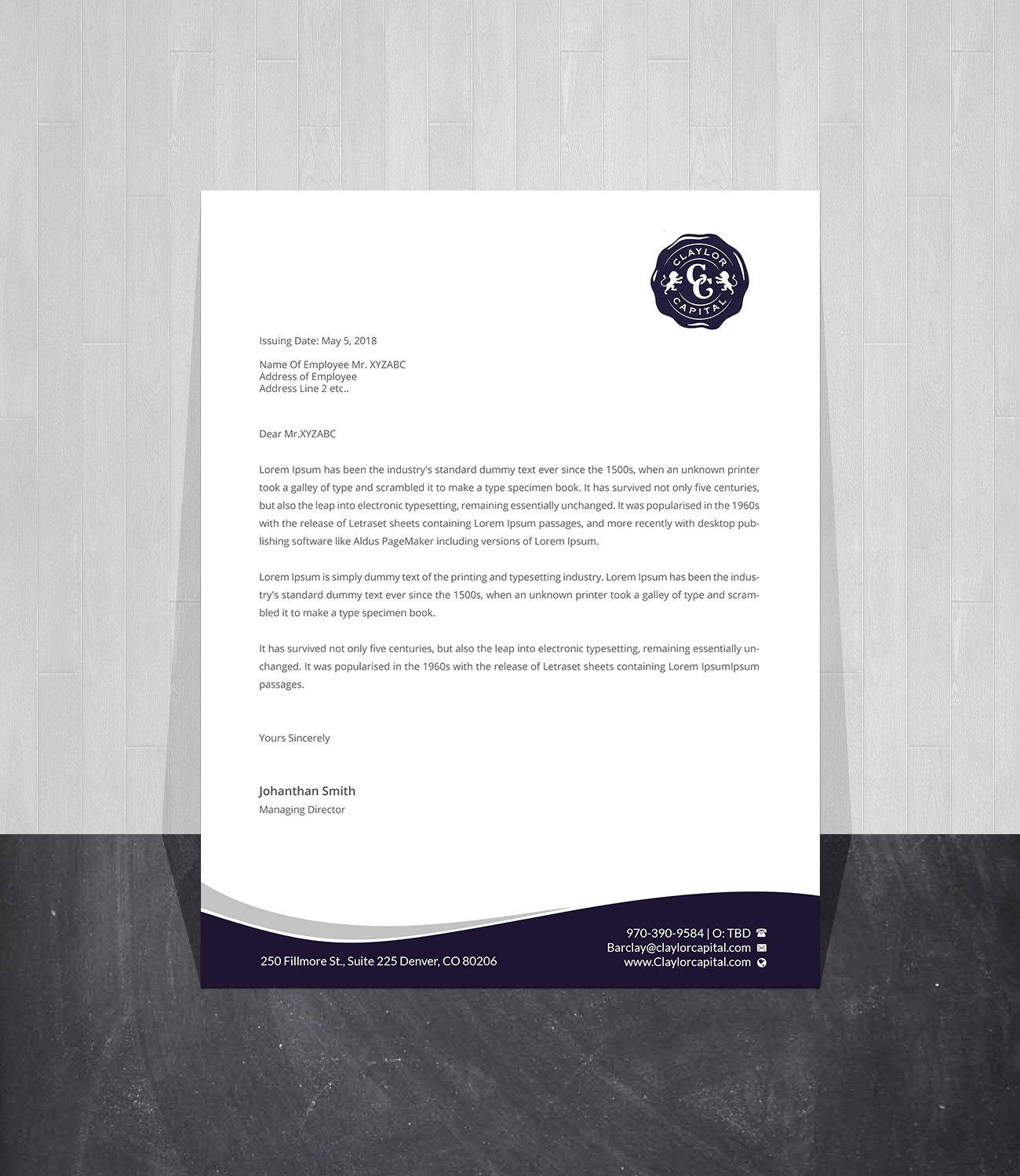 Business Card Design by Creations Box 2015 for Claylor Capital | Design #20634971