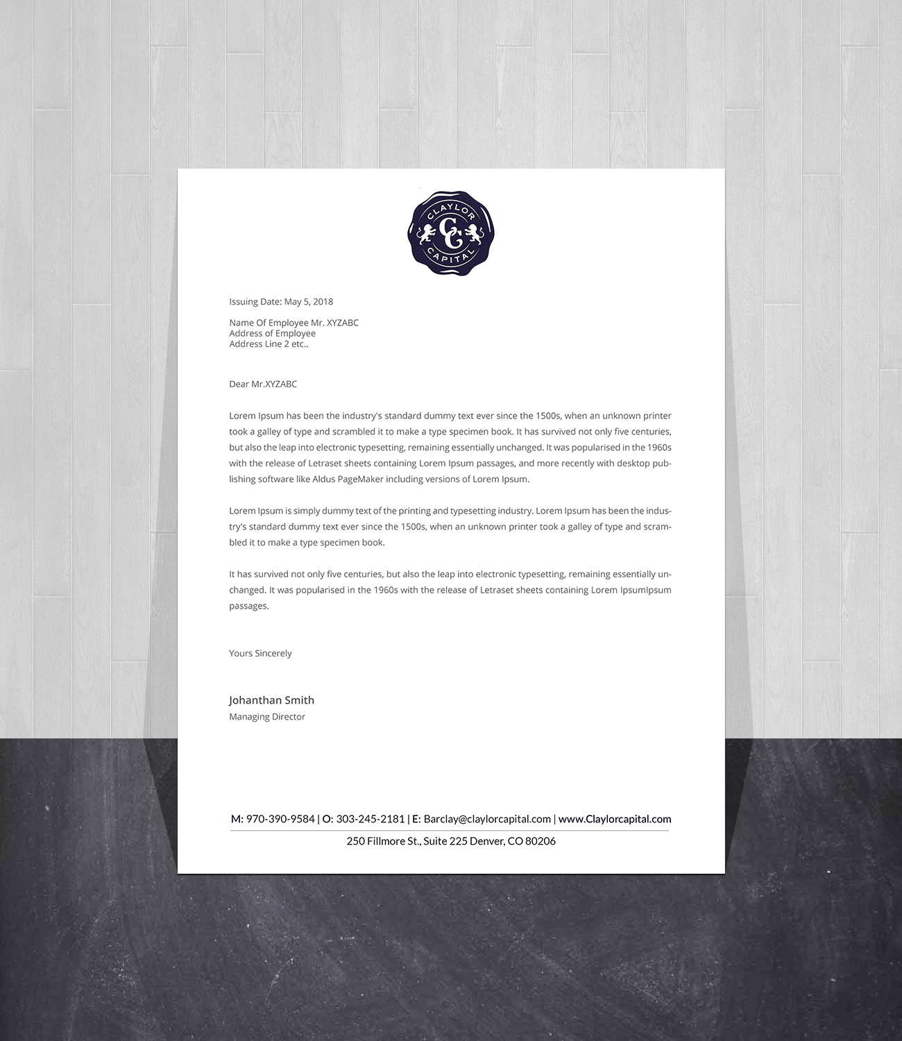 Business Card Design by Creations Box 2015 for Claylor Capital | Design #20823066