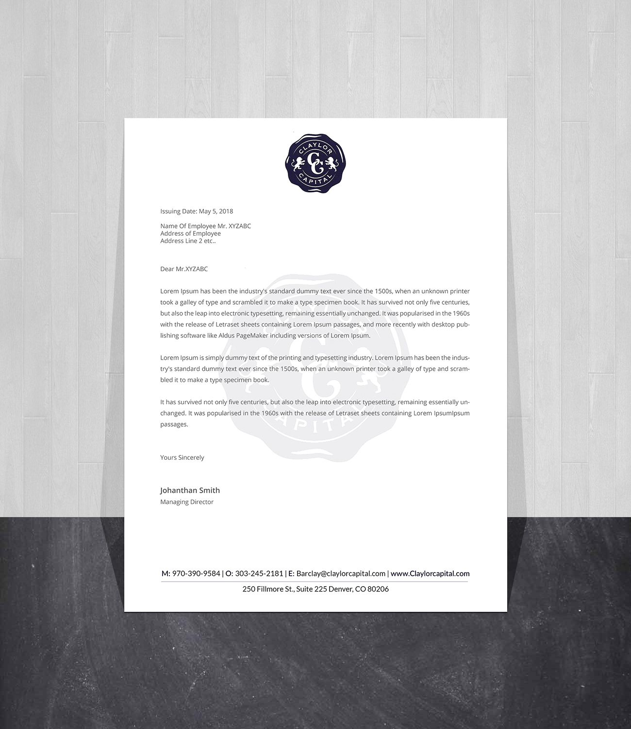 Business Card Design by Creations Box 2015 for Claylor Capital | Design #20823067