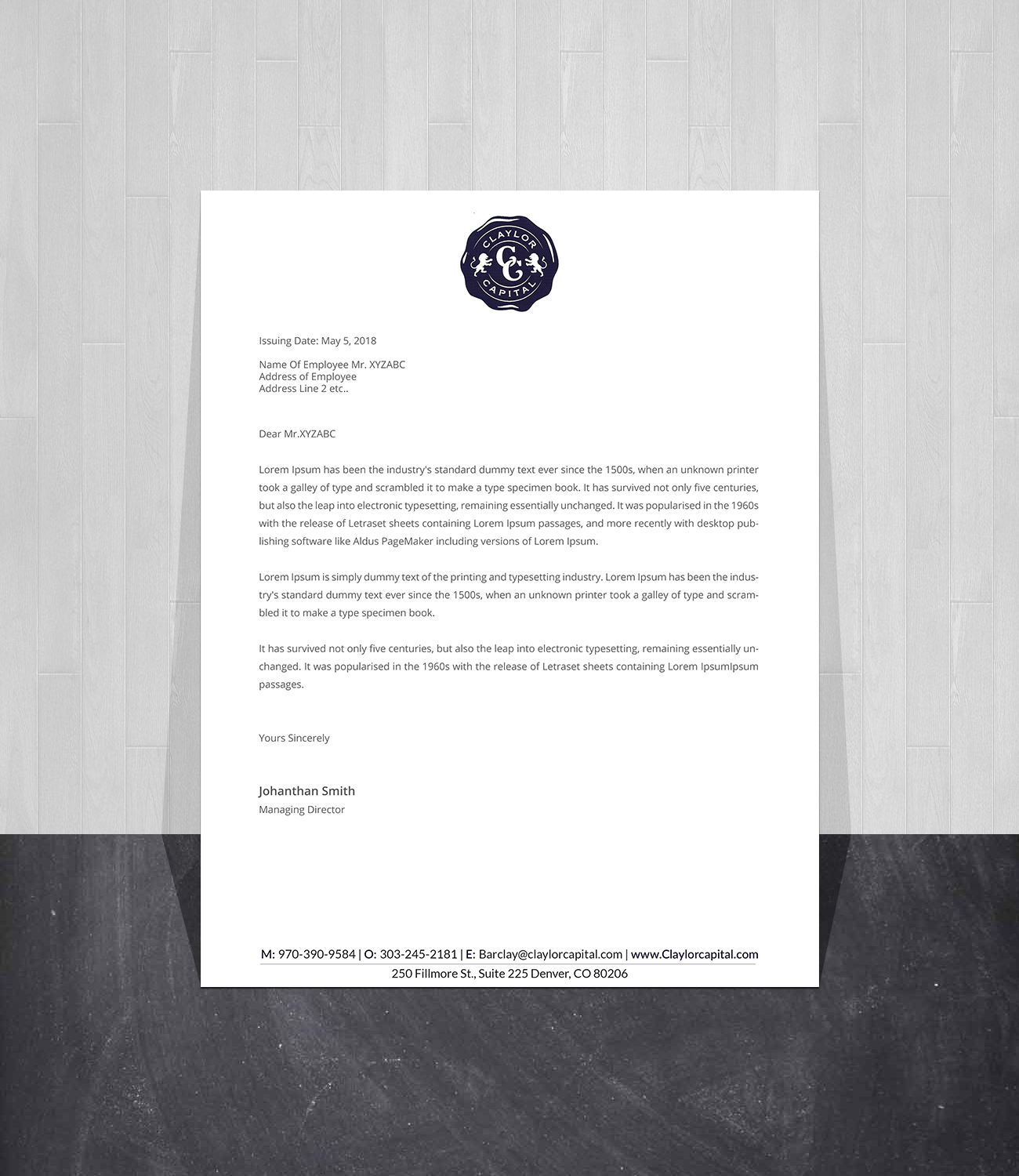 Business Card Design by Creations Box 2015 for Claylor Capital | Design #20845109