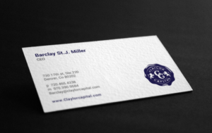 Design de Carte de Visite par chandrayaan.creative pour Claylor Capital | Design : #20631299
