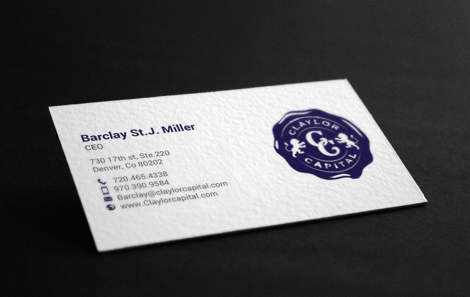 Business Card Design by chandrayaan.creative for Claylor Capital | Design #20631300