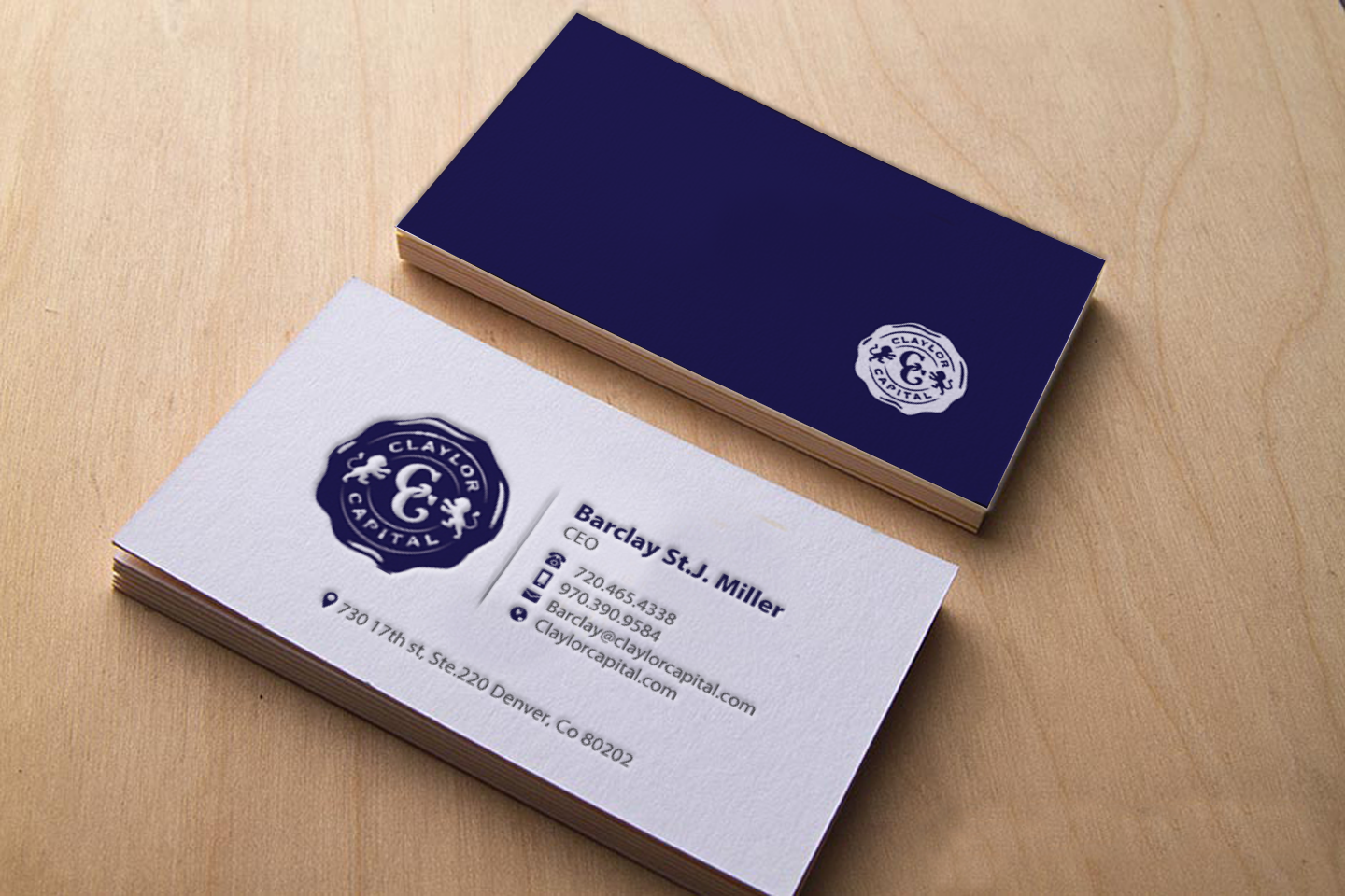 Business Card Design by chandrayaan.creative for Claylor Capital | Design #20631463