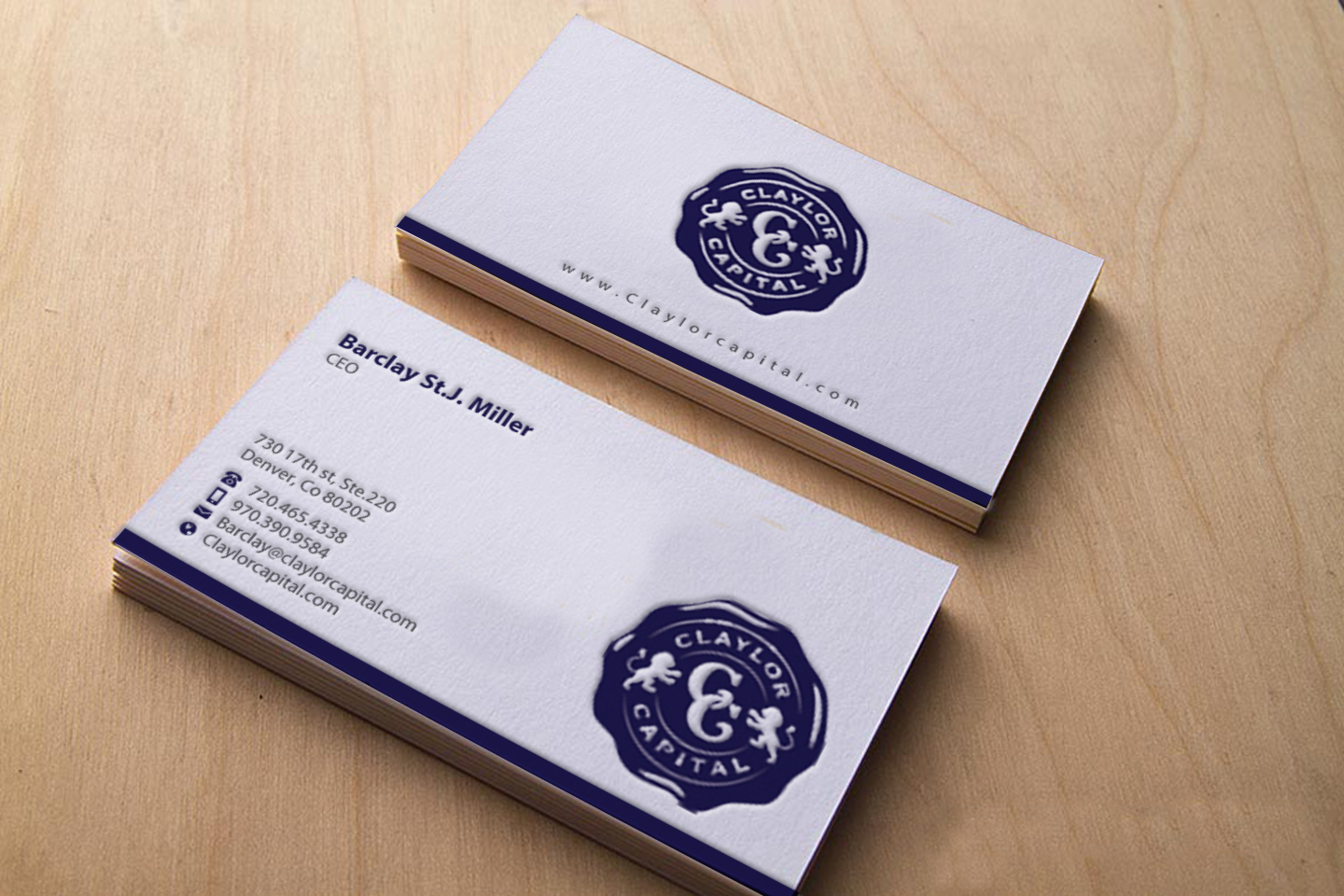 Business Card Design by chandrayaan.creative for Claylor Capital | Design #20631468