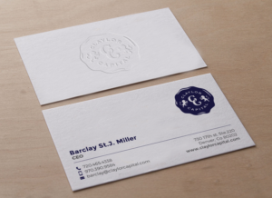 Design de Carte de Visite par chandrayaan.creative pour Claylor Capital | Design : #20634143