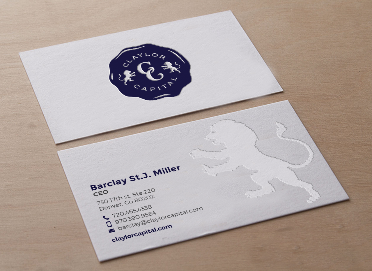 Business Card Design by chandrayaan.creative for Claylor Capital | Design #20634144