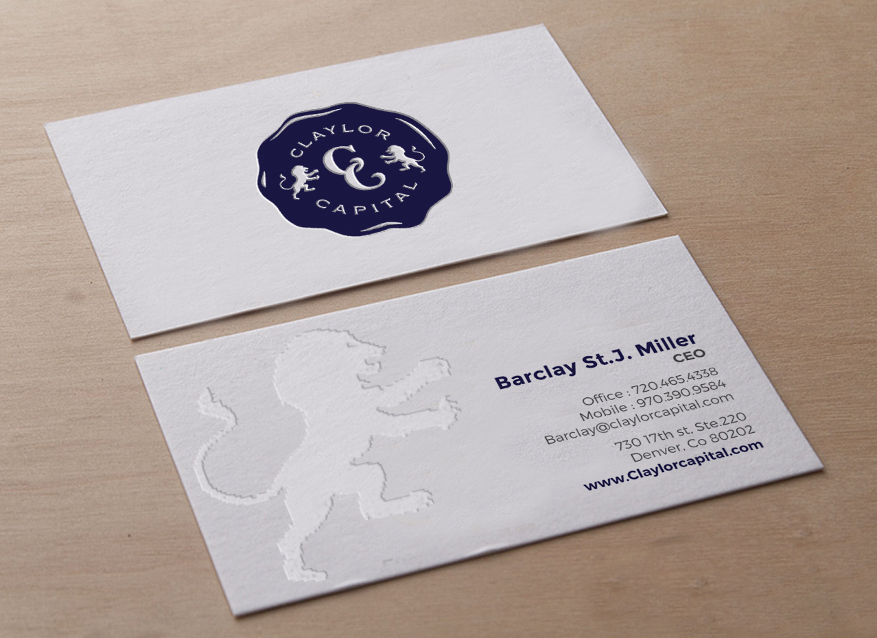 Business Card Design by chandrayaan.creative for Claylor Capital | Design #20634149