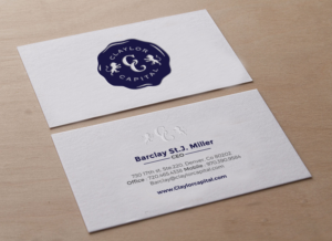 Diseño de Tarjeta de Presentación por chandrayaan.creative para Claylor Capital | Diseño: #20634219