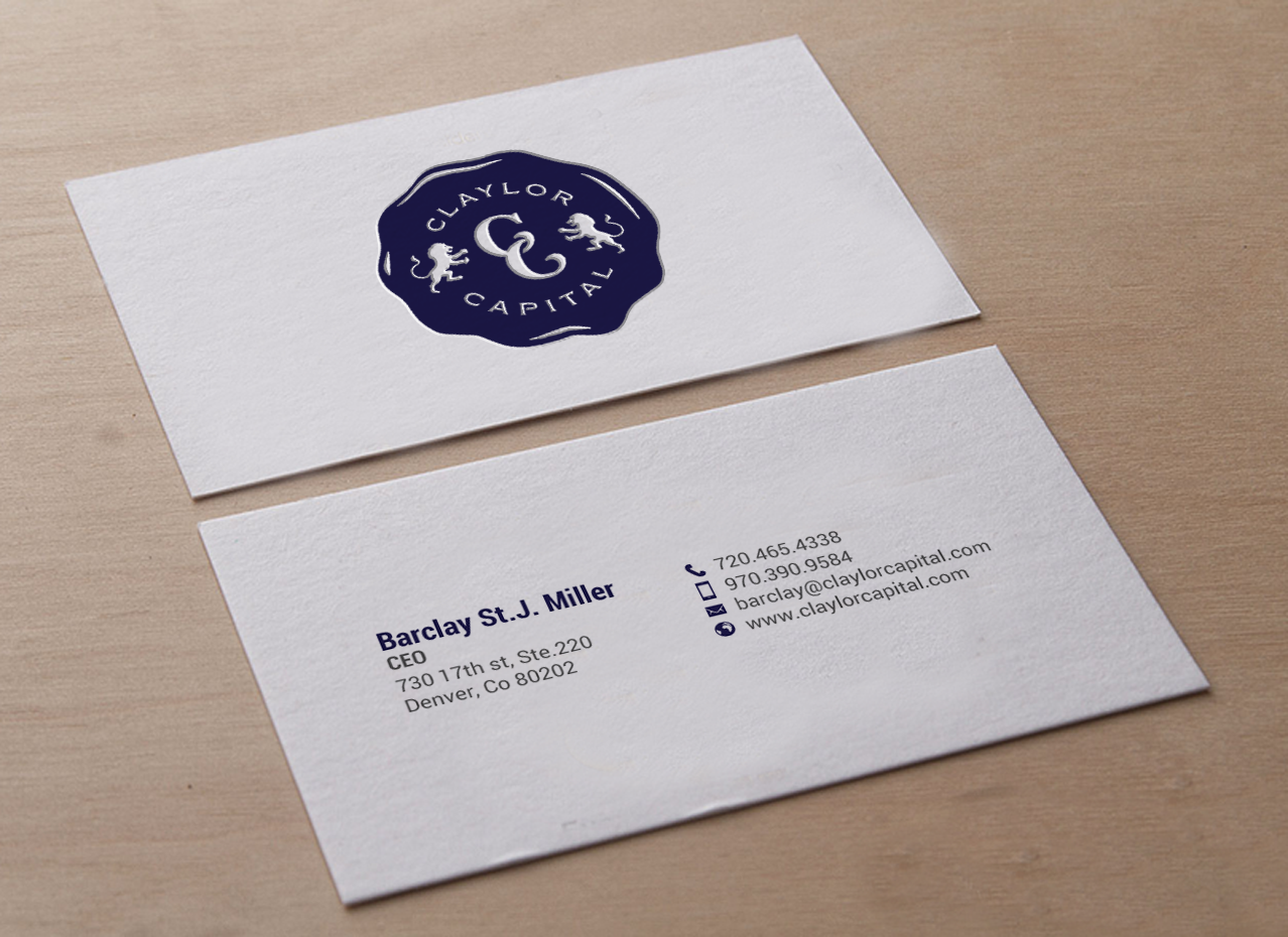 Design de Carte de Visite par chandrayaan.creative pour Claylor Capital | Design #20634223